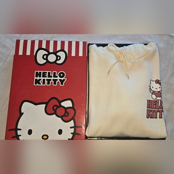 Hello Kitty Cream Hoodie with Pink Accents - Picture 5 of 6